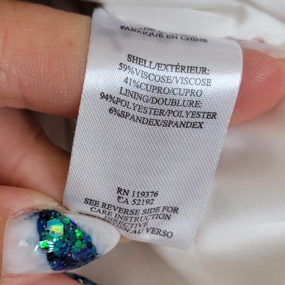 Helmut Lang Optic White‎ Gaze Crepe Skirt Sheer Minimal Midi Large - Picture 8 of 13